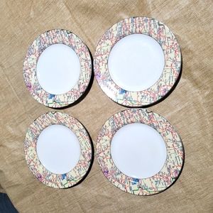 Omnibus Habitat Americana American Roadside 7 7/8" Salad Plates - Set of 4